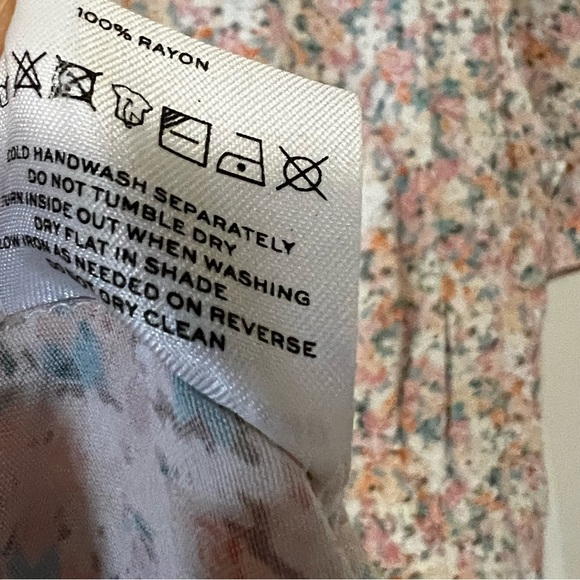 FAITHFULL THE BRAND BELINE DRESS VIONETTE FLORAL FAIRY WHIMSICAL 4 PUFF SLEEVES - Picture 10 of 16